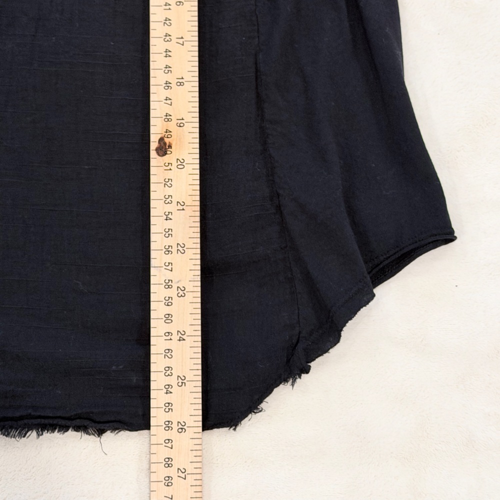 Velvet by Graham & Spencer Black Cotton Gauze Sleeveless Medium Blouse - Picture 8 of 9